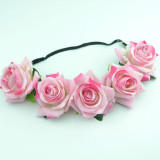 Rose Flower Headband flower crown for bridesmaid Garland Floral Crown Handmade bride flower crown rose headband Accessories Rose Flower Headband flower crown for bridesmaid Garland Floral Crown Handmade bride flower crown rose headband Accessories