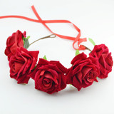 Rose Flower Headband flower crown for bridesmaid Garland Floral Crown Handmade bride flower crown rose headband Accessories Rose Flower Headband flower crown for bridesmaid Garland Floral Crown Handmade bride flower crown rose headband Accessories