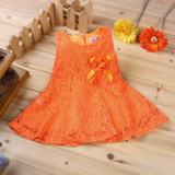 Rorychen Brand Baby Dresses Girls Princess Dress Flower Toddler Infant Newborn Baby Girls Party Wedding Dress Baby Lace Dress