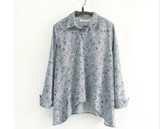 Ropa Camisa Natural cotton linen Women blouse white long-sleeve shirt Irregular female clothes spring 2017,#303-0172