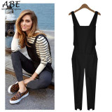 Rompers Womens Jumpsuit Fashion Overalls Female Elastic Waist Trousers Plus Size 63