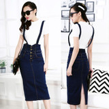 Rompers Womens Jumpsuit 2017 New Fashionable Denim Playsuits Skinny Sexy Overalls Women With Strap Elegant Jumpsuit