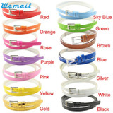 JU 14 Fairy Store 2016 Hot Selling Hot Beautiful Woman Multicolor Small Candy Color Thin Leather Belt Ms Belt