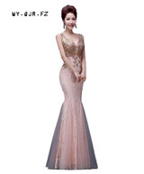 JSJ130J#Bridal Wedding party toast gown new spring summer fishtail dress 2018 wine long Lace bridesmaid dresses cheap wholesale