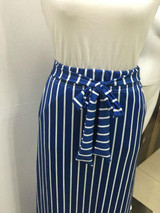 JRRY Casual Two Pieces Striped Women Maxi Dresses White Tank Top Sashes Pockets Long Dress Vestidos