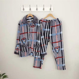 JRMISSLI Men Pajamas Winter Autumn male thick flannel sleepwear set long-sleeve plus size casual lounge