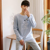 JRMISSLI Autumn Winter Men's Pajamas sets Home Clothing Thick 100% Cotton Pyjamas Men Cartoon Sleepwear Lounge Homewear M99017