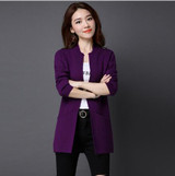 JQNZHNL2017 Spring Women Cardigans Plus Size Long Sleeved Knitting Cardigans Ladies Solid Color Pockets Sweater Coat OutwearE159