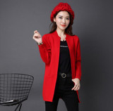 JQNZHNL2017 Spring Women Cardigans Plus Size Long Sleeved Knitting Cardigans Ladies Solid Color Pockets Sweater Coat OutwearE159