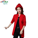 JQNZHNL2017 Spring Women Cardigans Plus Size Long Sleeved Knitting Cardigans Ladies Solid Color Pockets Sweater Coat OutwearE159