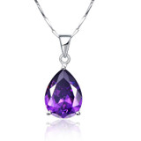 JQUEEN Wholesale 925 Sterling Silver Jewelry Pearl Cut Waterdrop Amethyst Pendant Necklace for Women's Clothing & Accessories JQUEEN Wholesale 925 Sterling Silver Jewelry Pearl Cut Waterdrop Amethyst Pendant Necklace for Women's Clothing & Accessories