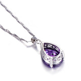 JQUEEN Wholesale 925 Sterling Silver Jewelry Pearl Cut Waterdrop Amethyst Pendant Necklace for Women's Clothing & Accessories JQUEEN Wholesale 925 Sterling Silver Jewelry Pearl Cut Waterdrop Amethyst Pendant Necklace for Women's Clothing & Accessories