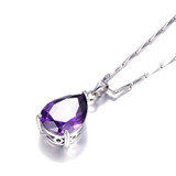 JQUEEN Wholesale 925 Sterling Silver Jewelry Pearl Cut Waterdrop Amethyst Pendant Necklace for Women's Clothing & Accessories JQUEEN Wholesale 925 Sterling Silver Jewelry Pearl Cut Waterdrop Amethyst Pendant Necklace for Women's Clothing & Accessories