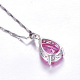 JQUEEN Natural Pink Topaz Necklace and Earrings 925 Sterling Silver Jewelry Sets Wedding Engagement Jewelry Bride Accessories JQUEEN Natural Pink Topaz Necklace and Earrings 925 Sterling Silver Jewelry Sets Wedding Engagement Jewelry Bride Accessories