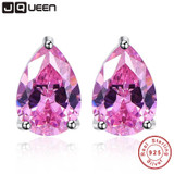 JQUEEN Natural Pink Topaz Necklace and Earrings 925 Sterling Silver Jewelry Sets Wedding Engagement Jewelry Bride Accessories JQUEEN Natural Pink Topaz Necklace and Earrings 925 Sterling Silver Jewelry Sets Wedding Engagement Jewelry Bride Accessories