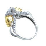 JQUEEN Brand Jewelry 1.25ct Cubic Zirconia Stone Skull Ring 925 Sterling Silver Rings for Women set Wedding Engagement Jewelry JQUEEN Brand Jewelry 1.25ct Cubic Zirconia Stone Skull Ring 925 Sterling Silver Rings for Women set Wedding Engagement Jewelry