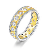 JQUEEN 4.78g Twisted Ring Silver 925 Jewelry Wedding Band 18k Gold Plated s925 Infinity Ring Jewelry with Jewelry BOX For Women JQUEEN 4.78g Twisted Ring Silver 925 Jewelry Wedding Band 18k Gold Plated s925 Infinity Ring Jewelry with Jewelry BOX For Women