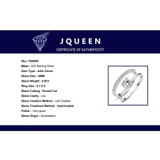 JQUEEN 0.9 Carat Round Cut Ring Set Solid 925 Sterling Silver Bague 2pcs Engagement Wedding Bridal Ring Set Jewelry With Box