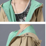 JQNZHNL Female Windbreaker 2017 Spring New fashion Hooded Loose Women Coat Slim Elegant Plus size Long Sleeves Women Coat AA366