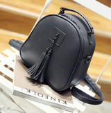 Joypessie Women's Leather Backpack mini Tassel backpack women PU back pack backpacks for teenage girls Rucksack Shoulder bag