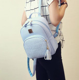 Joypessie Fashion Female PU Backpacks casual leather School Backpacks small preppy Women Small Black Backpacks