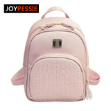 Joypessie Fashion Female PU Backpacks casual leather School Backpacks small preppy Women Small Black Backpacks