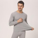 JOYOUS LUCKY Men 's Round Necked Thermal Underwear Set For Men Cotton Sweater Youth Thermal Underwear Suit Big Plus Size L-5XL