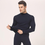 JOYOUS LUCKY Men 's Round Necked Thermal Underwear Set For Men Cotton Sweater Youth Thermal Underwear Suit Big Plus Size L-5XL