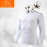 JOYOUS LUCKY Men's Cotton Thin Section Thermal Underwear Long Johns Sweaters Suit Round Neck Youth Underwear Sets Foundation