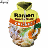 Joyonly Women Men 3D Hoodies It's Beer Time Pizza Hamburger Nutella Food Noddle Banana Printing Sweatshirt Hooded Brand Clothing