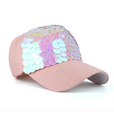 JOYMAY Spring New Fashion Women Baseball cap with Sequins Shining Bling Adjustable Leisure Casual Snapback HAT B438