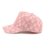 Joymay 2017 Spring New Women Lace Fabric Baseball cap Adjustable Fashion Leisure Casual Snapback HAT B413