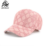 Joymay 2017 Spring New Women Lace Fabric Baseball cap Adjustable Fashion Leisure Casual Snapback HAT B413