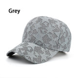 Joymay 2017 Spring New Women Lace Fabric Baseball cap Adjustable Fashion Leisure Casual Snapback HAT B412