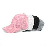 Joymay 2017 Spring New Women Lace Fabric Baseball cap Adjustable Fashion Leisure Casual Snapback HAT B412