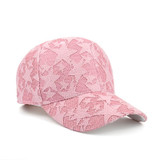 Joymay 2017 Spring New Women Lace Fabric Baseball cap Adjustable Fashion Leisure Casual Snapback HAT B412