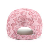 Joymay 2017 Spring New Women Lace Fabric Baseball cap Adjustable Fashion Leisure Casual Snapback HAT B412