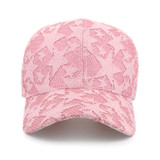 Joymay 2017 Spring New Women Lace Fabric Baseball cap Adjustable Fashion Leisure Casual Snapback HAT B412