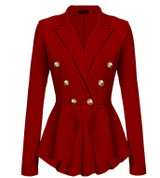 JOYINPARTY  Fashion Women Slim Fit Blazer Jackets Long Sleeve Blazer Workwear Casaco Feminino Solid No Button Clothes