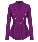 JOYINPARTY  Fashion Women Slim Fit Blazer Jackets Long Sleeve Blazer Workwear Casaco Feminino Solid No Button Clothes