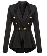 JOYINPARTY  Fashion Women Slim Fit Blazer Jackets Long Sleeve Blazer Workwear Casaco Feminino Solid No Button Clothes