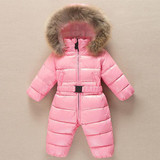 JOYHOPY 2017baby rompers baby down newborn baby winter thicken Waterproof Snowsuit jumpsuits Baby Outerwear for girls boys 0-3Y
