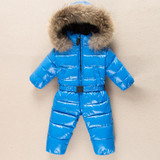 JOYHOPY 2017baby rompers baby down newborn baby winter thicken Waterproof Snowsuit jumpsuits Baby Outerwear for girls boys 0-3Y