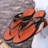JOYHOPY 2017 Men's Flip Flops Casual Summer Slippers Shoes Men Lesiure Rubber Beach Sandals For Men sandalias mujer AMS0008