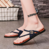 JOYHOPY 2017 Men's Flip Flops Casual Summer Slippers Shoes Men Lesiure Rubber Beach Sandals For Men sandalias mujer AMS0008
