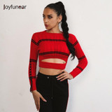 Joyfunear Sexy hollow out split knitted sweater Women brand white pullovers knitwear Autumn winter 2017 pink jumper pull femme