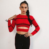 Joyfunear Sexy hollow out split knitted sweater Women brand white pullovers knitwear Autumn winter 2017 pink jumper pull femme