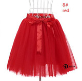 JOYDU Best Quality 7 Layers Dance Tulle Skirt American Apparel Tutu Skirts Womens Petticoat Elastic Belt 2017 faldas saia jupe