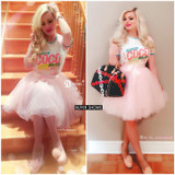 JOYDU Best Quality 7 Layers Dance Tulle Skirt American Apparel Tutu Skirts Womens Petticoat Elastic Belt 2017 faldas saia jupe