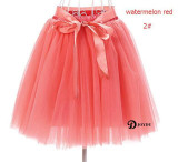 JOYDU Best Quality 7 Layers Dance Tulle Skirt American Apparel Tutu Skirts Womens Petticoat Elastic Belt 2017 faldas saia jupe